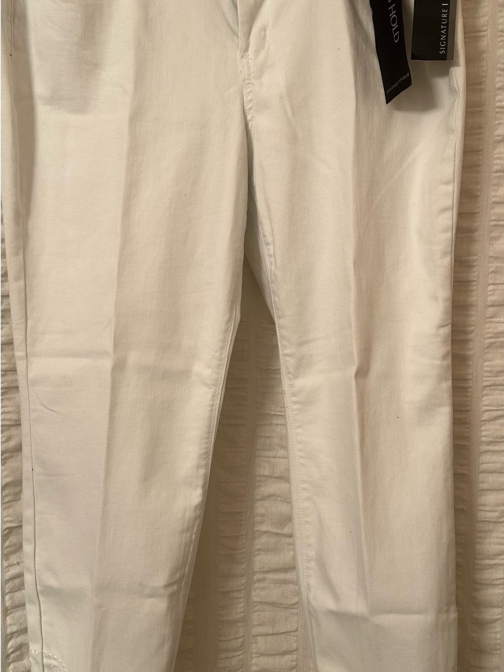 Signature Studio White Men's Straight Chinos